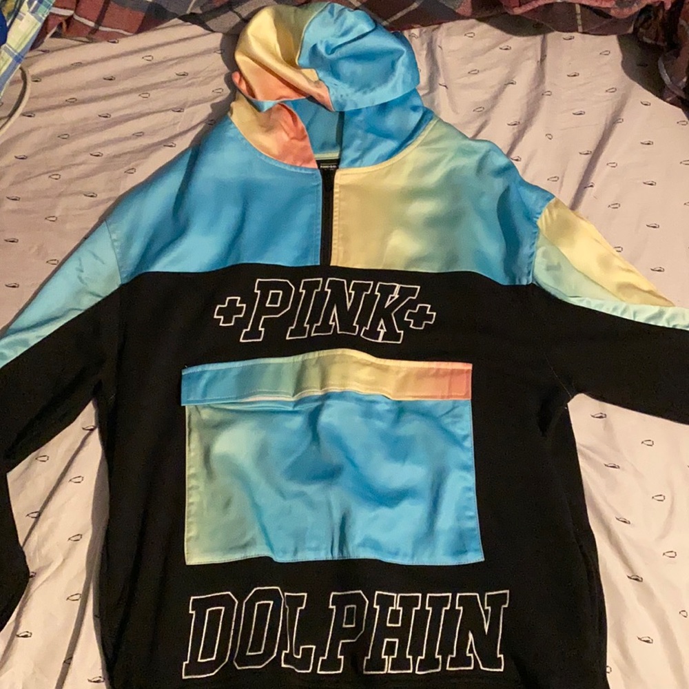 Pink Dolphin 1/4 zip hoodie